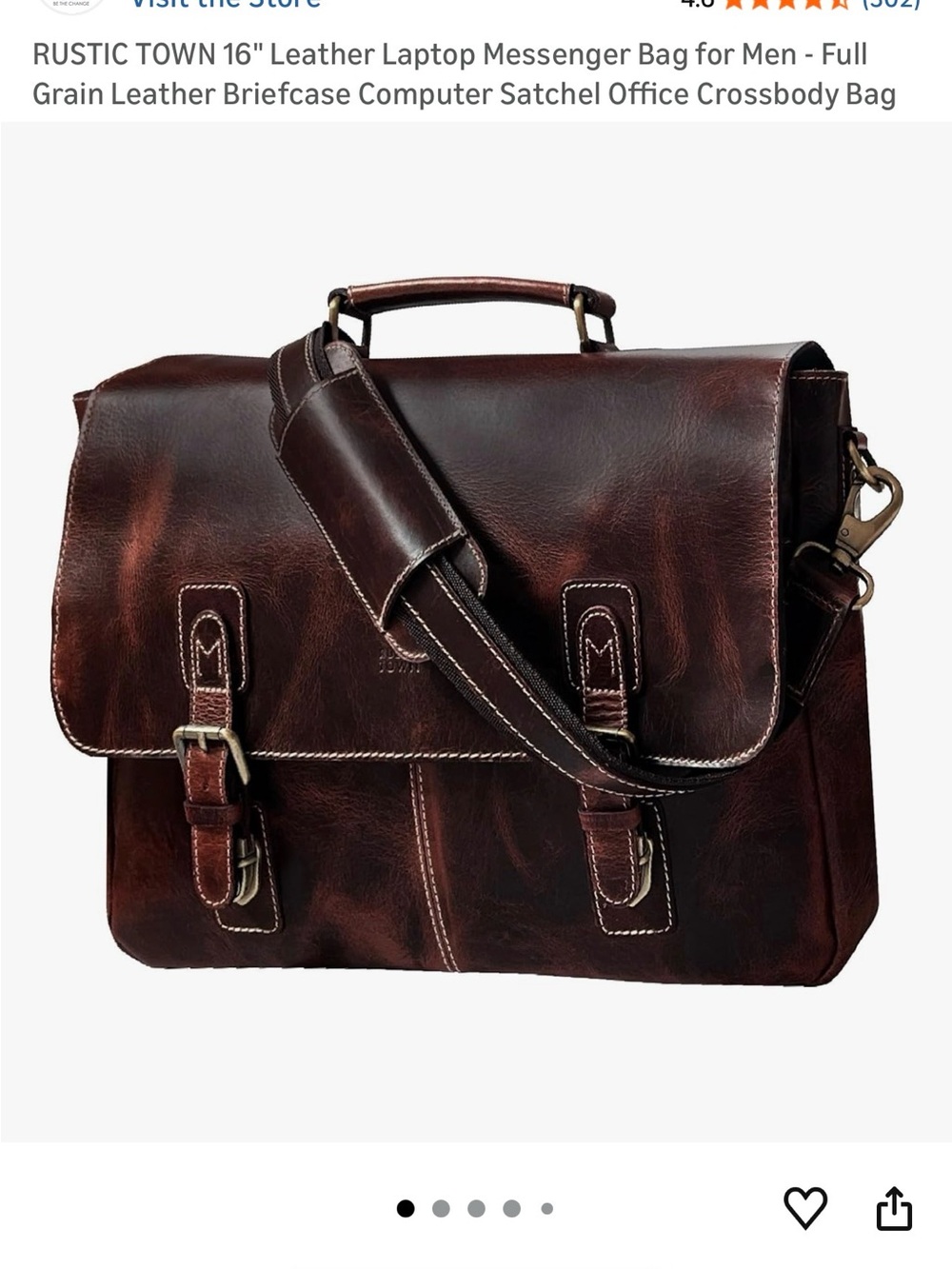 Brown Leather Messenger Bag